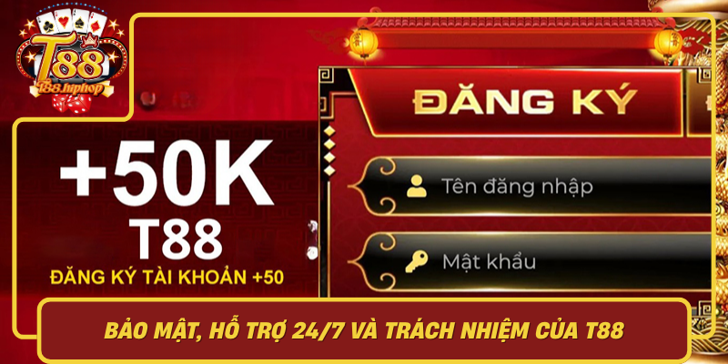 Bảo Mật, Hỗ Trợ 24/7 Và Trách Nhiệm Của T88