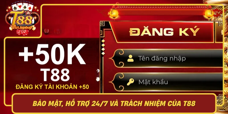 Bảo Mật, Hỗ Trợ 24/7 Và Trách Nhiệm Của T88